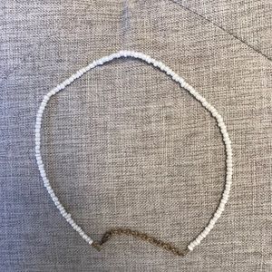 White Beaded Choker
